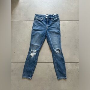 Good American Blue Skinny Distressed Jeans